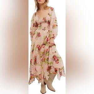Free People Morning Glory Maxi Dress in the "Tea Combo" NWOT